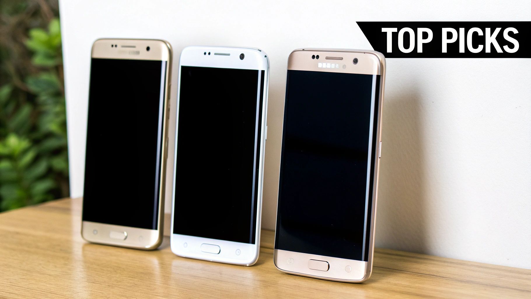 A modern Android smartphone displaying a vibrant home screen, held in someone's hand.