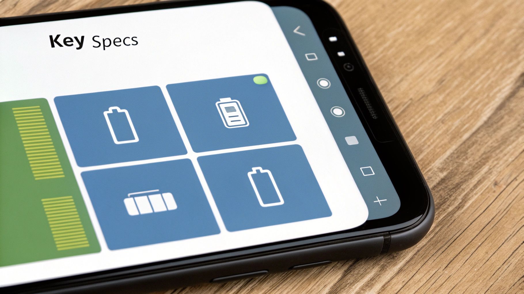A close-up shot of a person’s hands holding a smartphone, with the screen displaying colourful app icons.