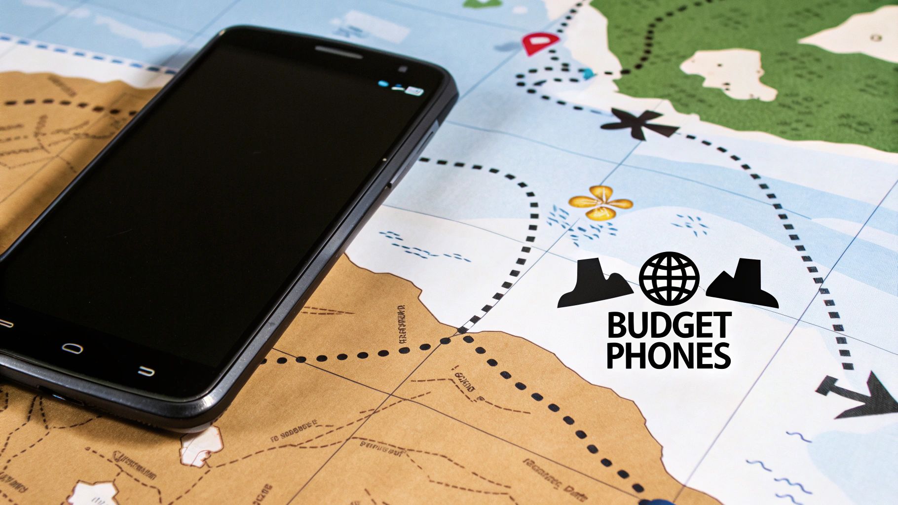 A person smiling while holding a modern Android smartphone, showcasing its bright screen.