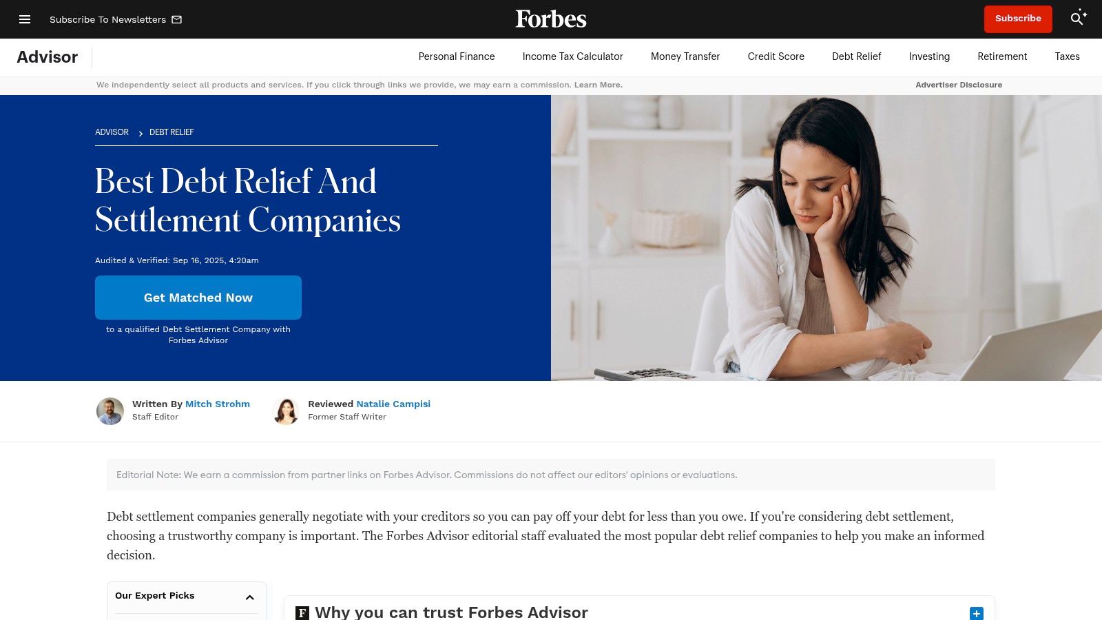 Forbes Advisor (Debt Relief)