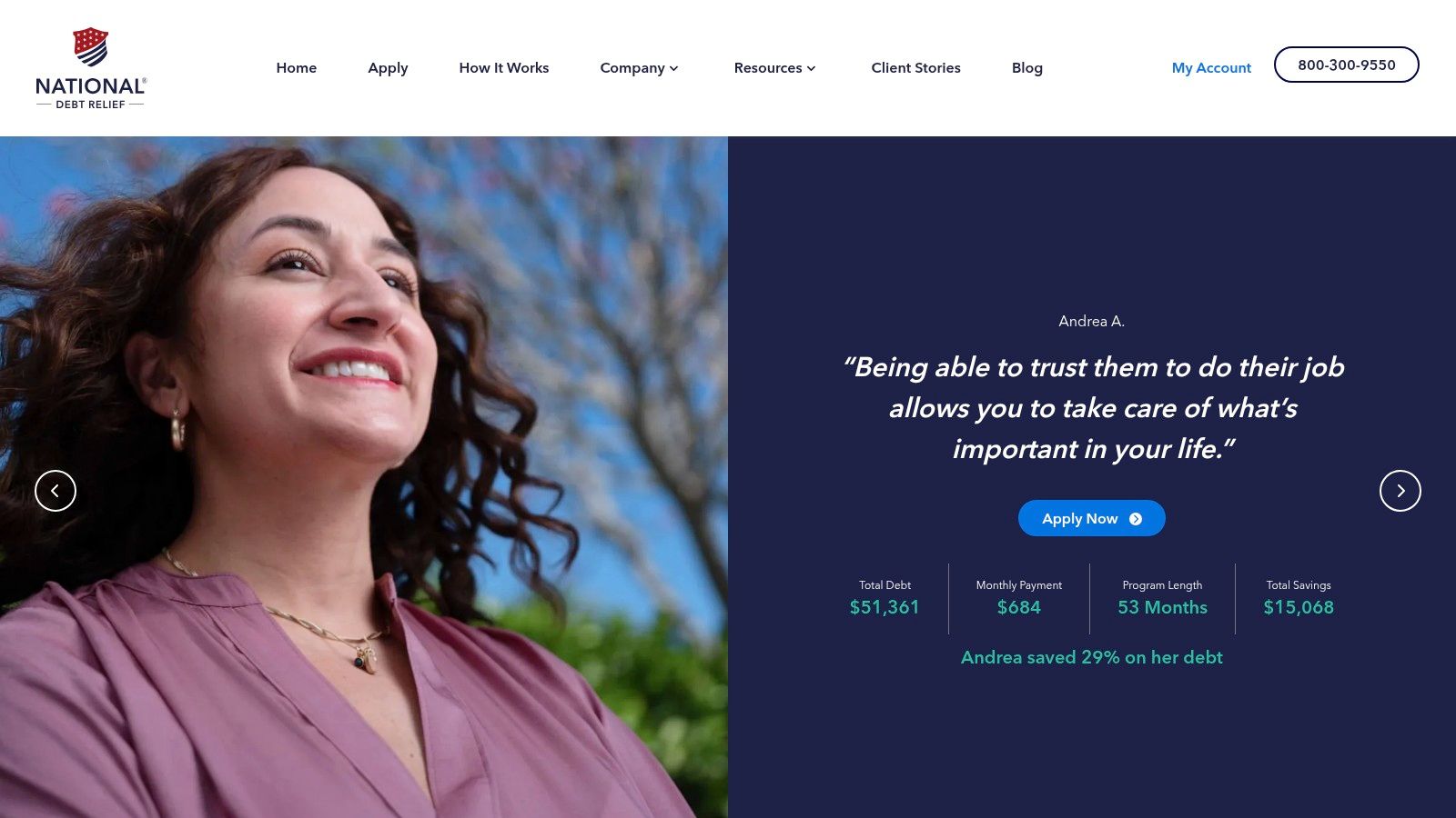 National Debt Relief Savings
