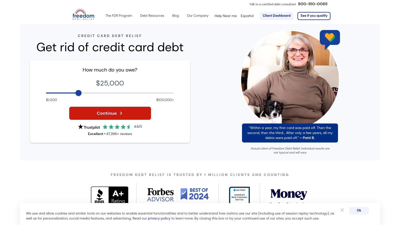 Freedom Debt Relief Debt Calculator