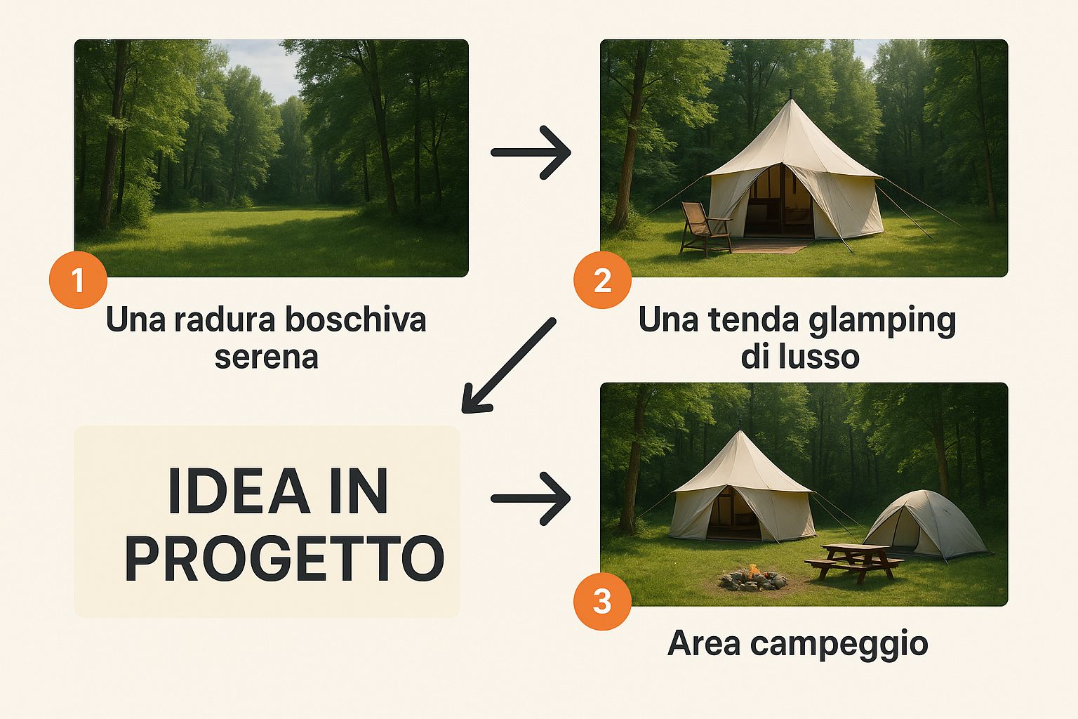Infographic about come aprire un campeggio