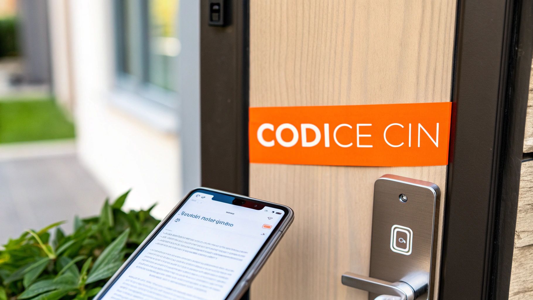 Una persona che utilizza un computer portatile per registrarsi online, simboleggiare il processo di ottenimento del CIN