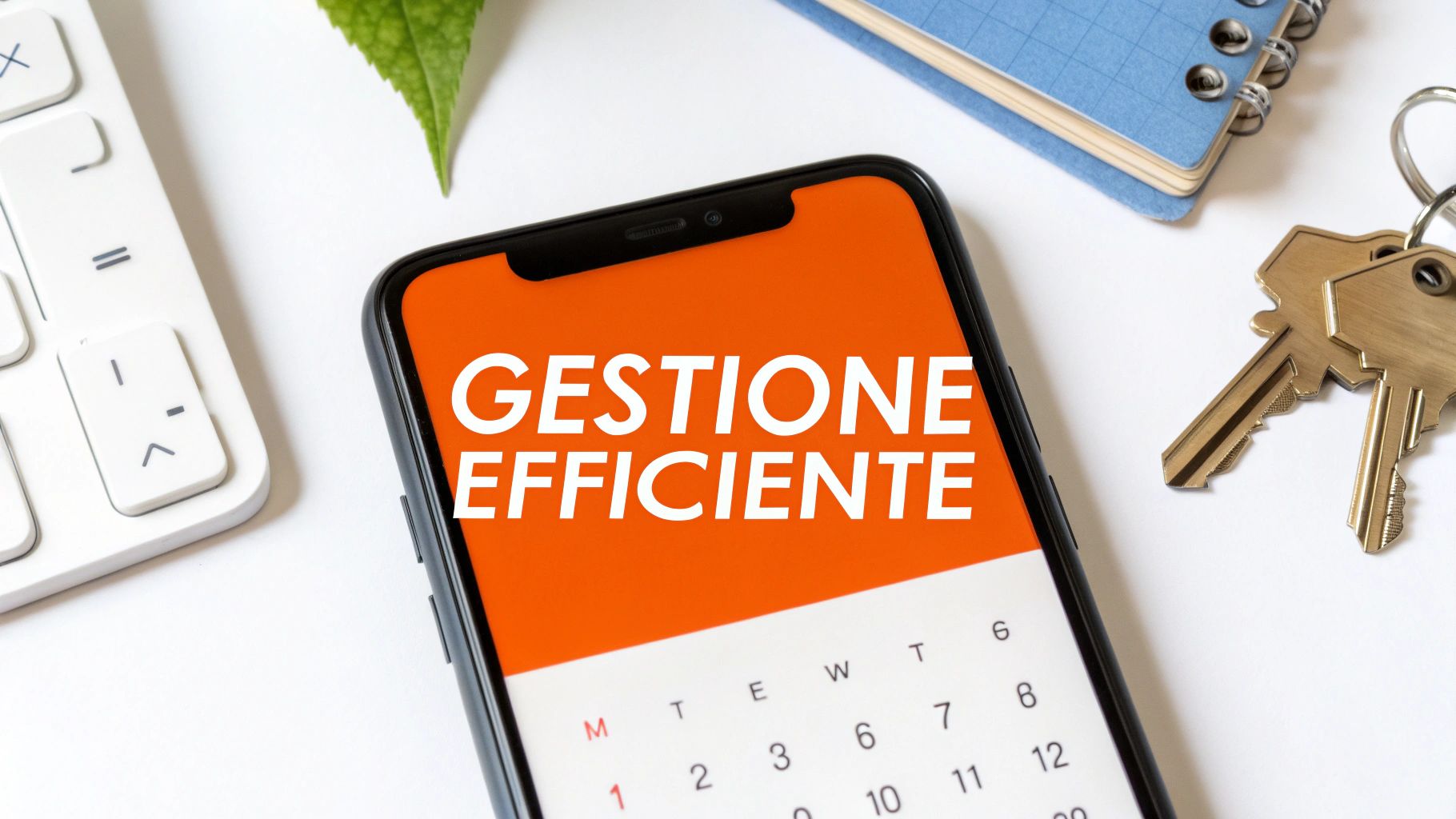 Un property manager che utilizza un tablet per gestire le prenotazioni.