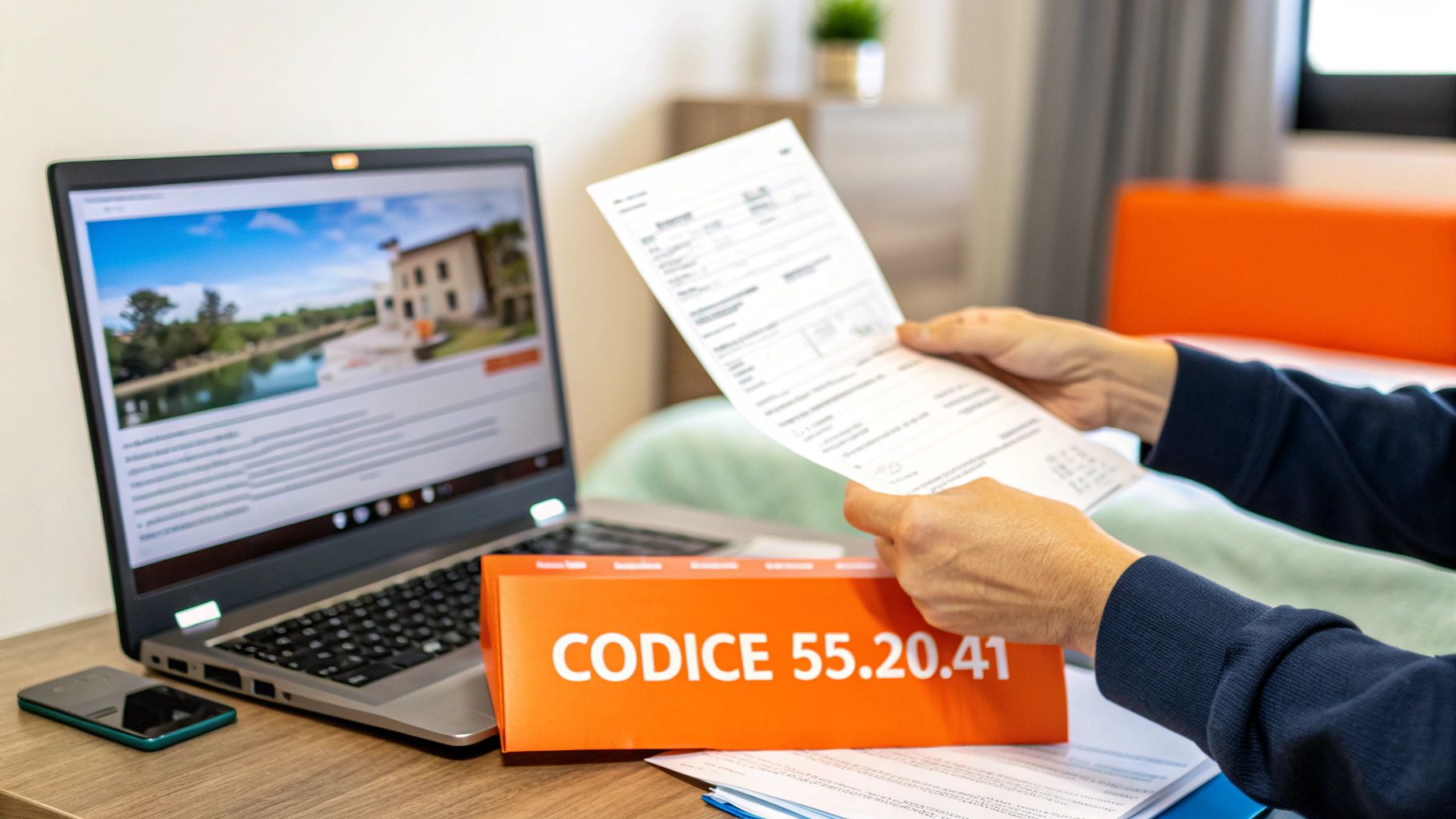 Interno accogliente di un B&B moderno e luminoso