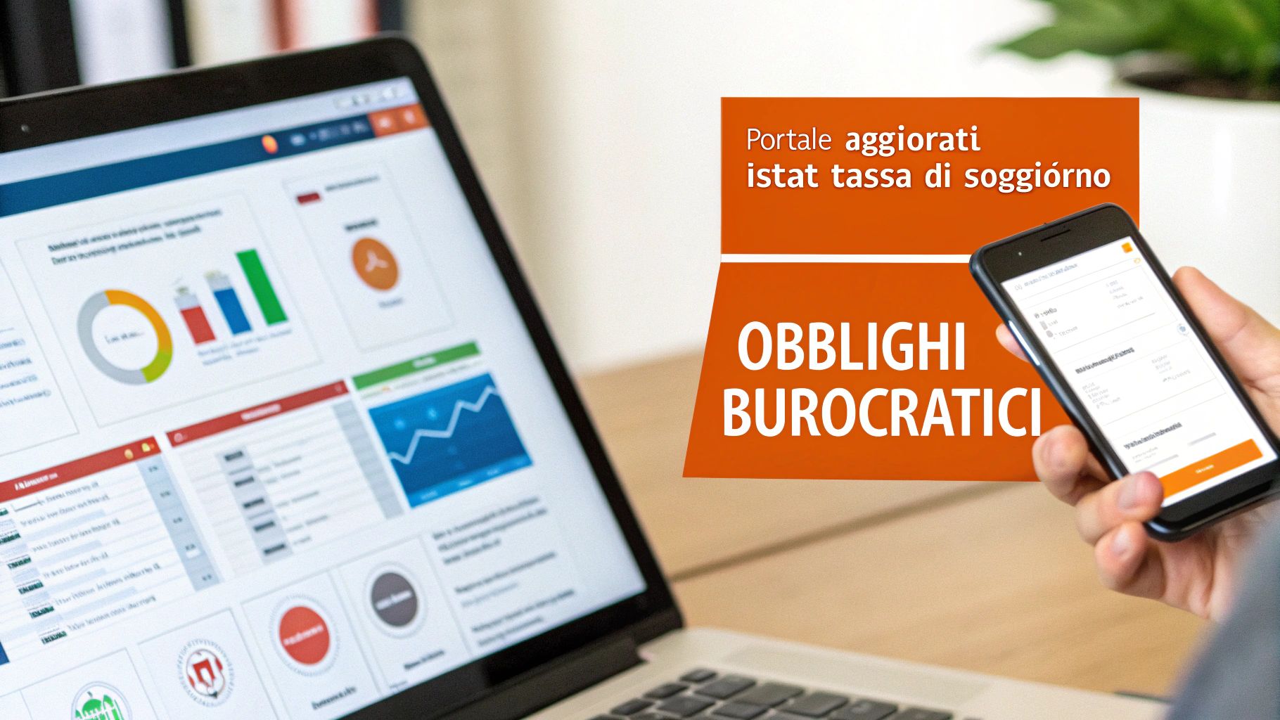 Persona che lavora al computer gestendo pratiche burocratiche