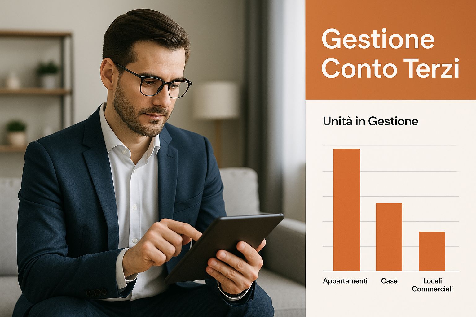 Infographic about gestione case vacanze conto terzi