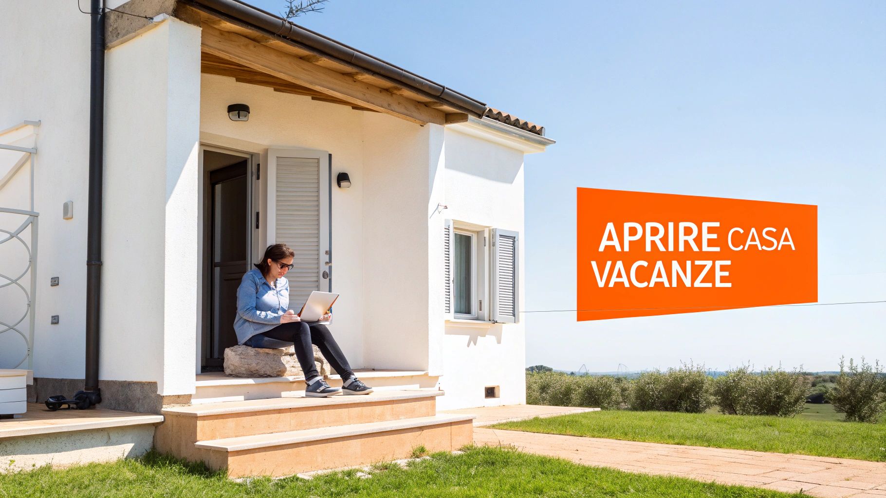 Una moderna casa vacanze con piscina, che rappresenta un investimento nel settore turistico.