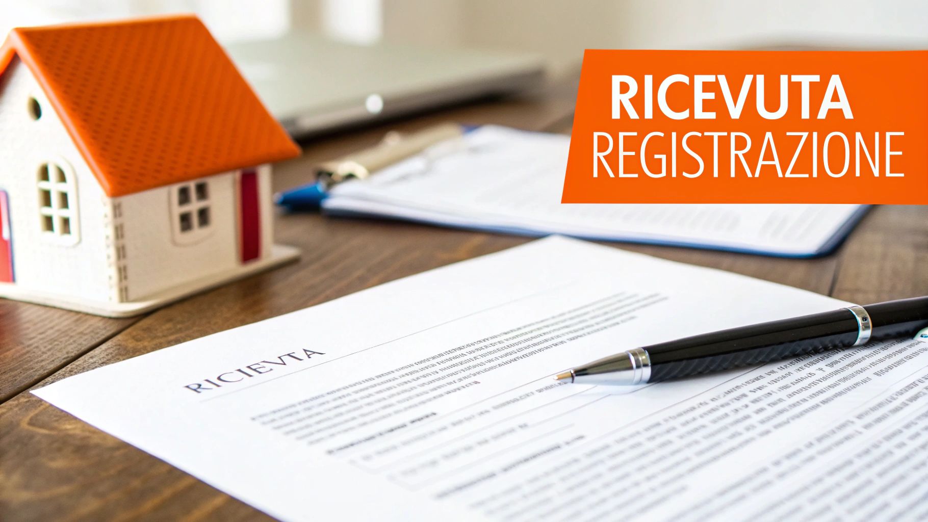 Una persona che firma un contratto di locazione con le chiavi di casa sul tavolo