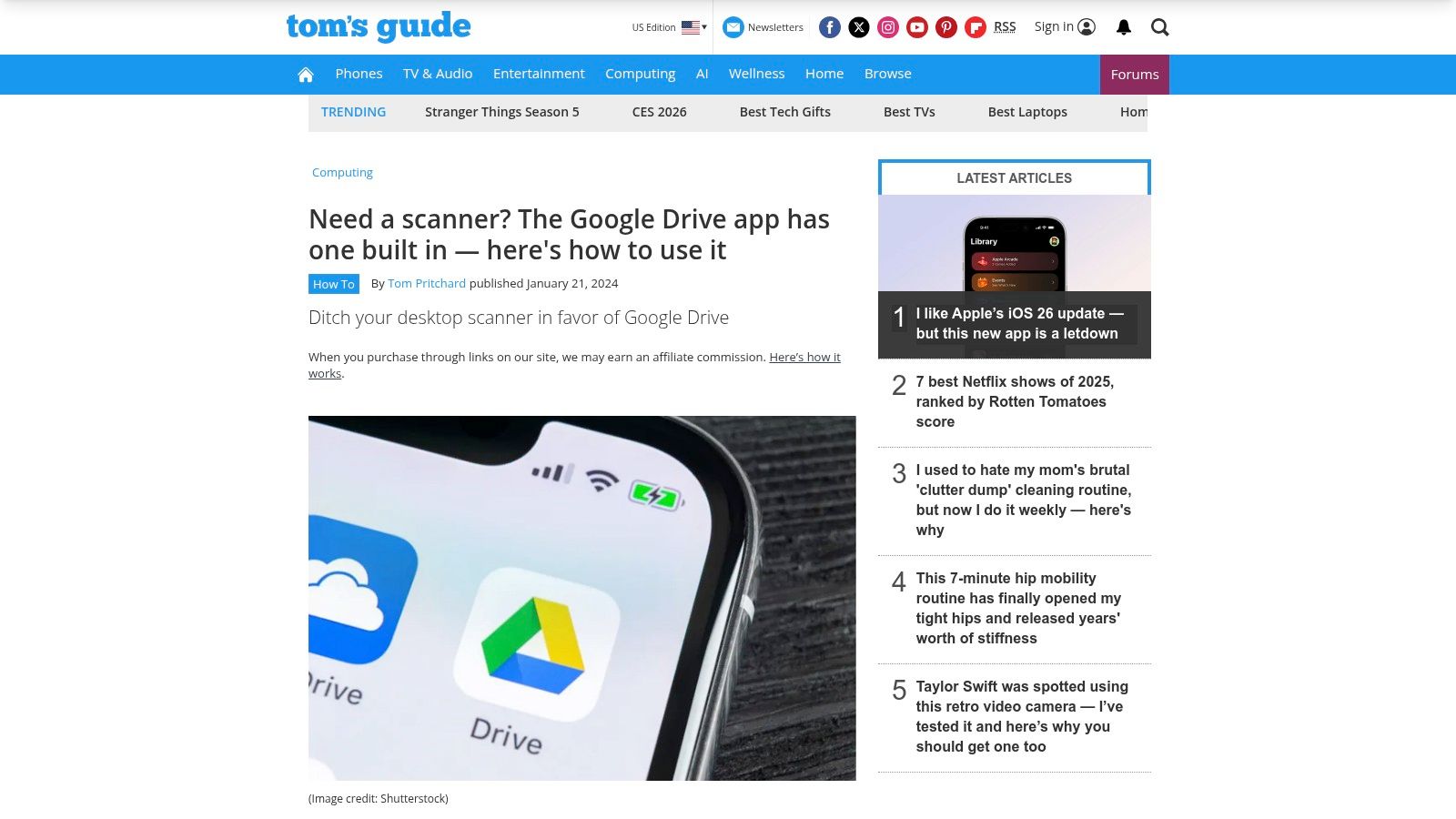 Google Drive (funzione di scansione)