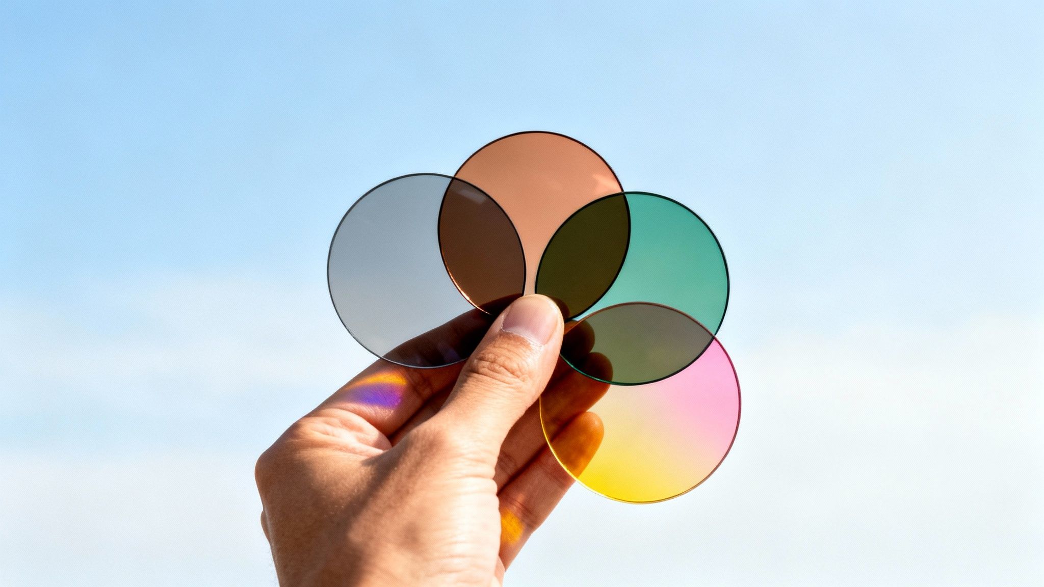 A clear, crisp view through a polarized sunglass lens, contrasting with a glare-filled view.