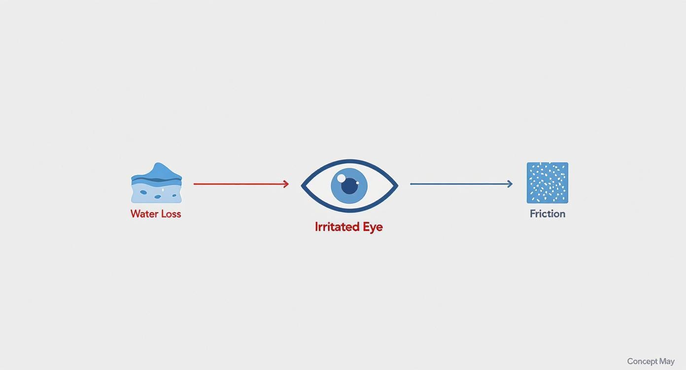 Infographic about best contacts for dry eyes