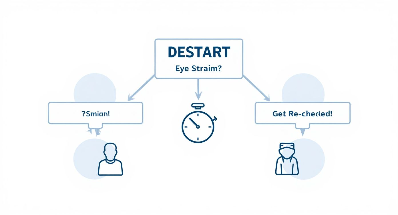 Infographic about new glasses eye strain