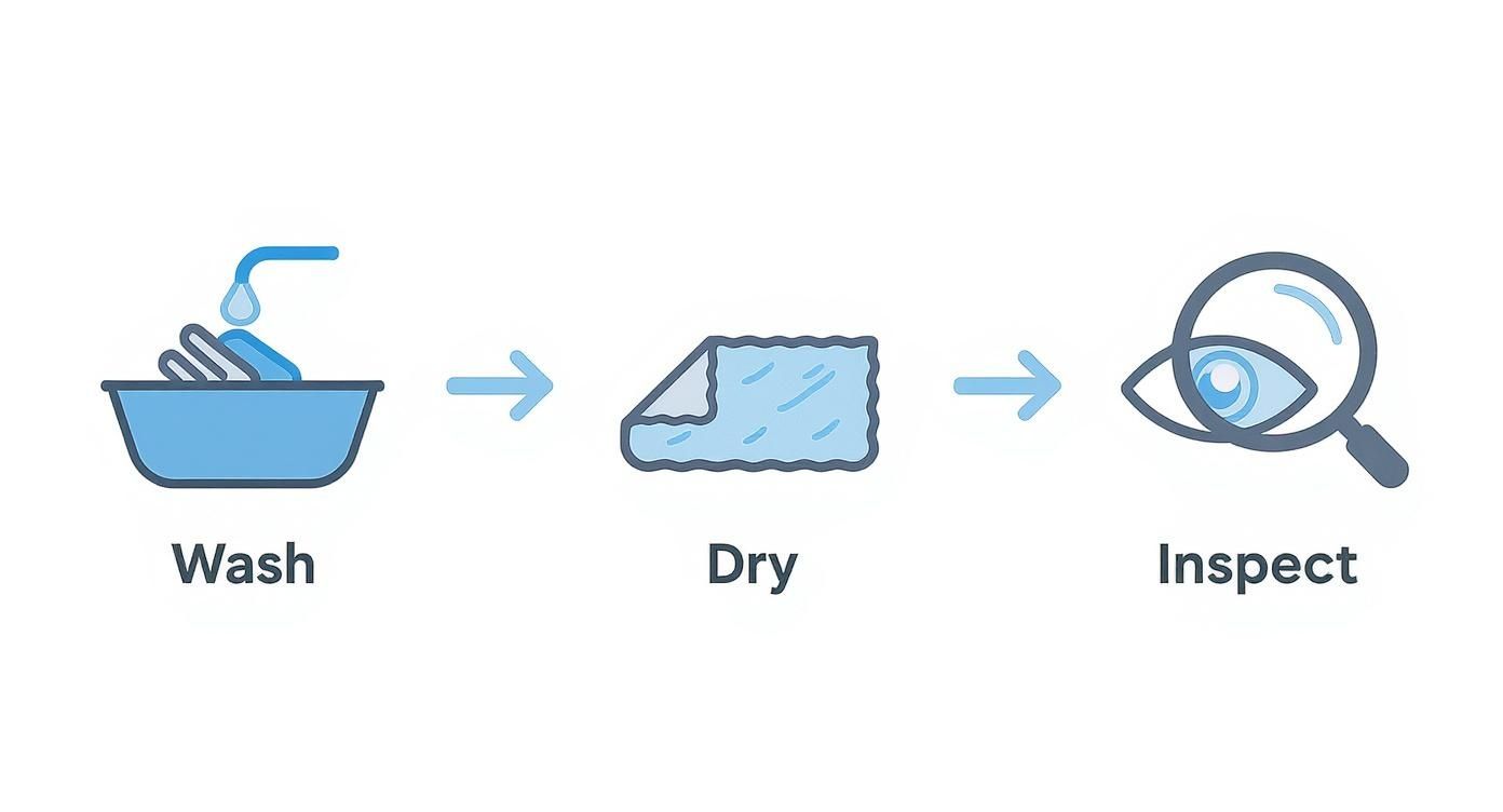Infographic about how to put in contacts easy