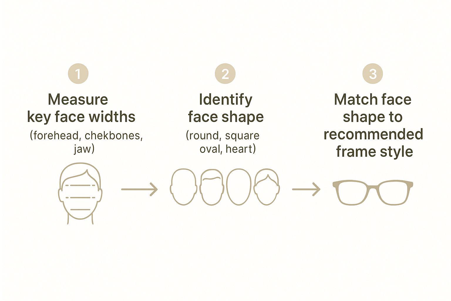 Infographic about glasses shape for face