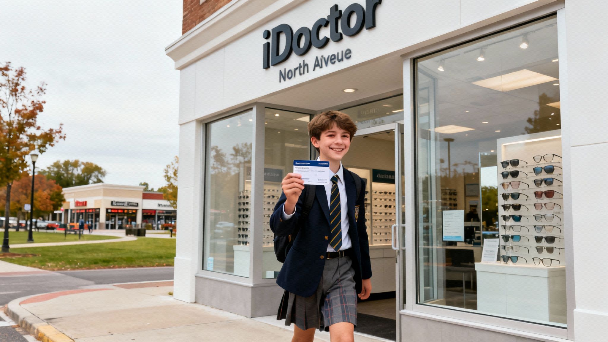 Student using vision card at iDoctor