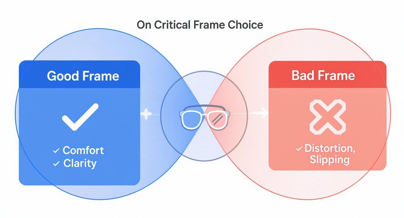 Infographic about best frames for high prescription