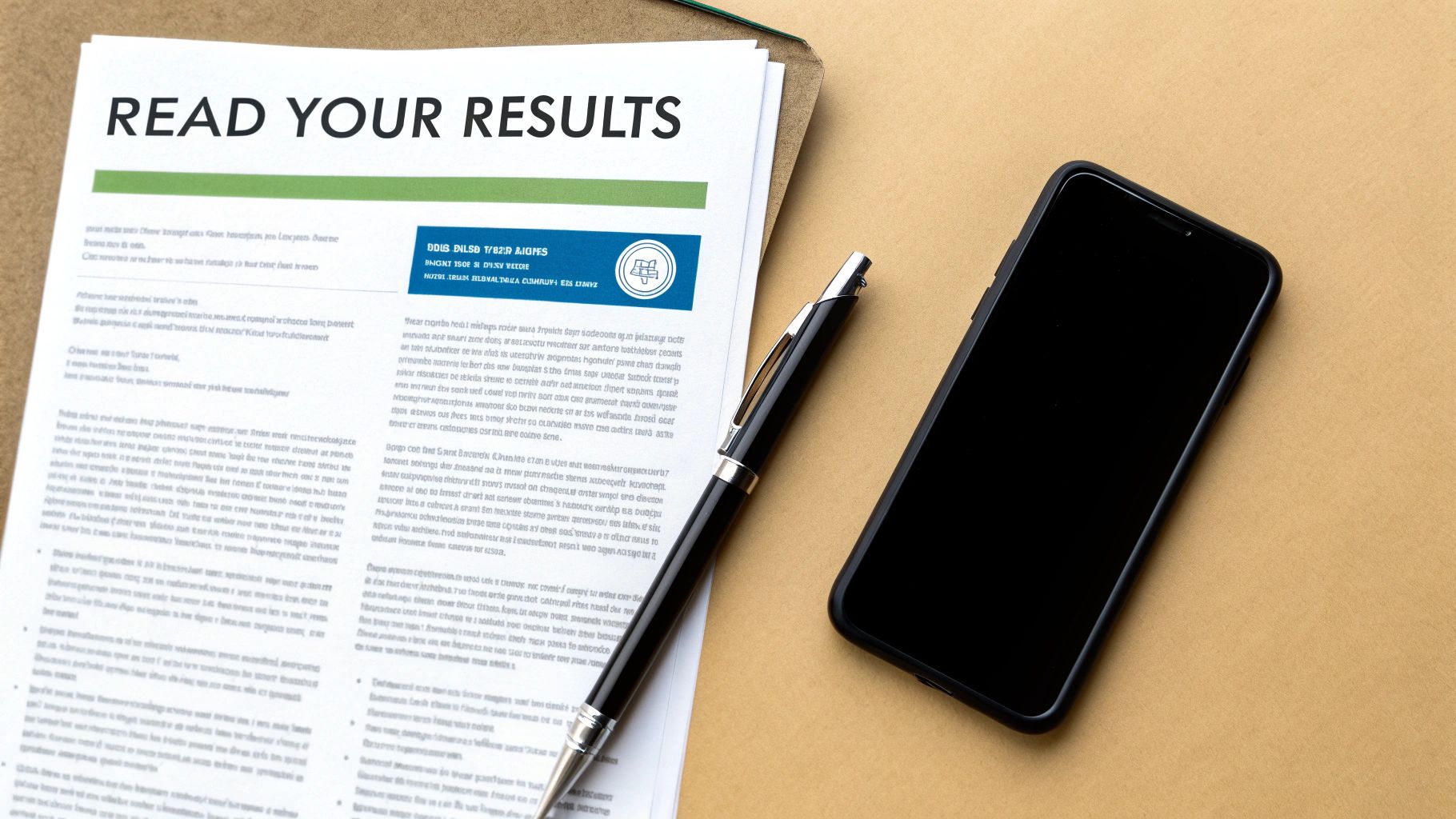 A person reviewing a report from a metabolic test