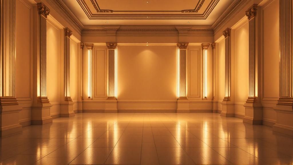 Romantic Warm White Perimeter Uplighting