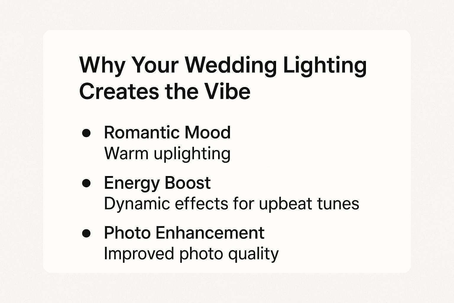 Infographic about dj lights for wedding
