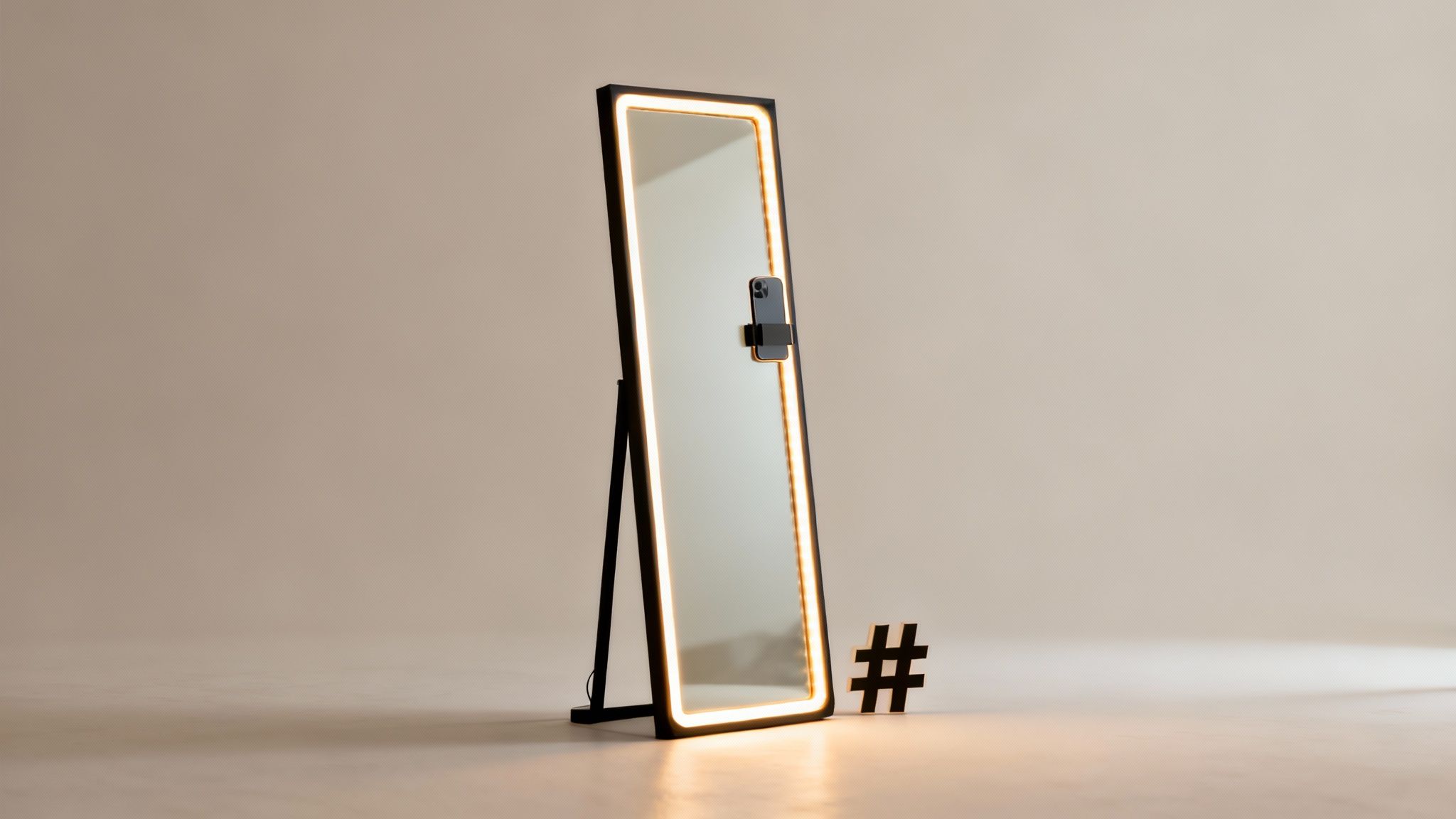 Mirror Selfie Booth with LED Frame