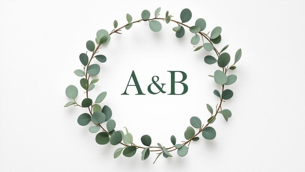 Circular Wreath Monogram