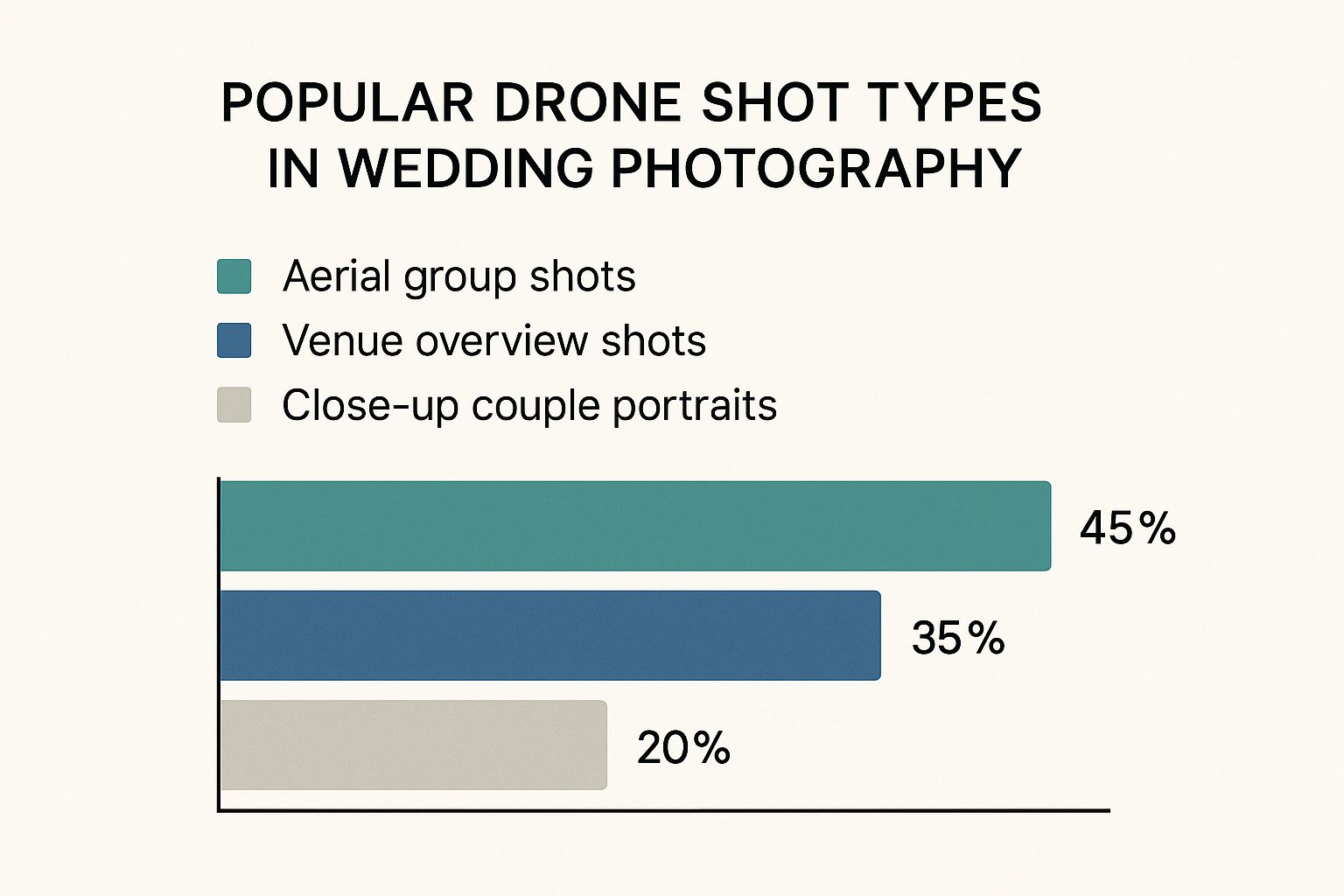Infographic about wedding drone photography