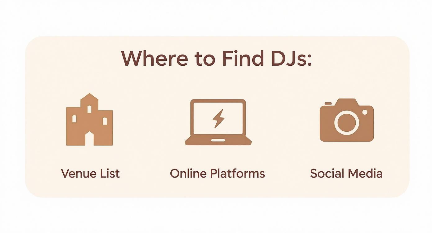 Infographic about djs for wedding receptions