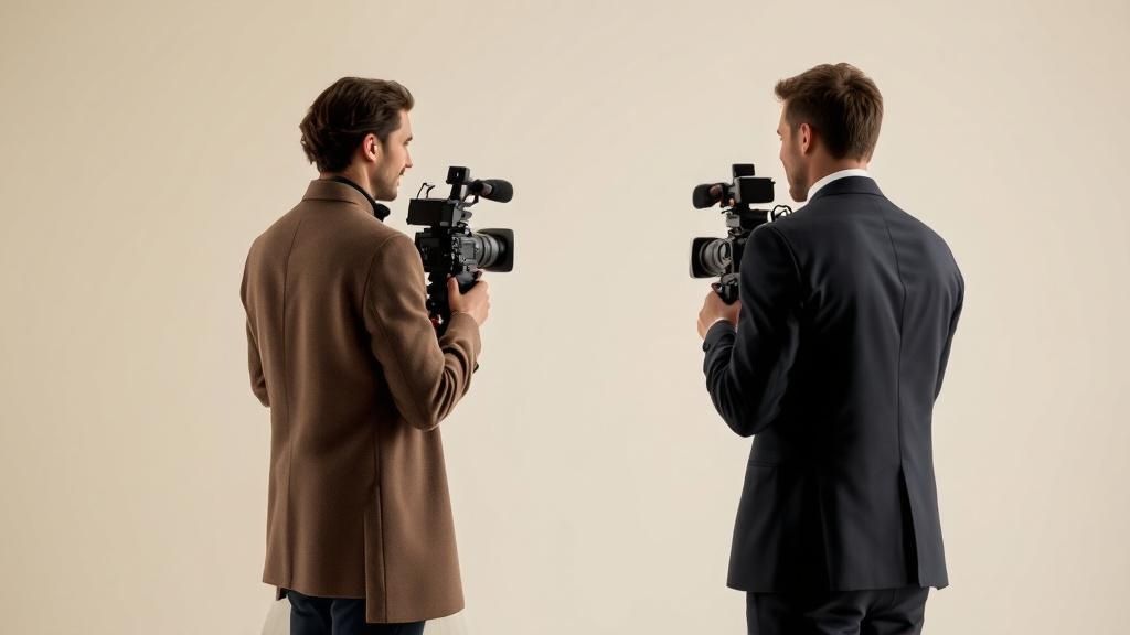 How many videographers will be present on the wedding day?