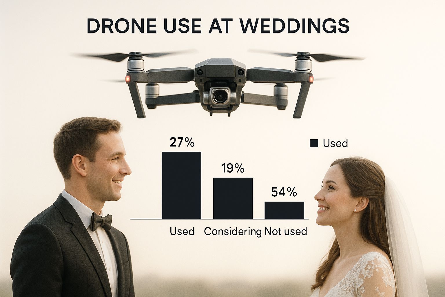 Infographic about drone wedding photography