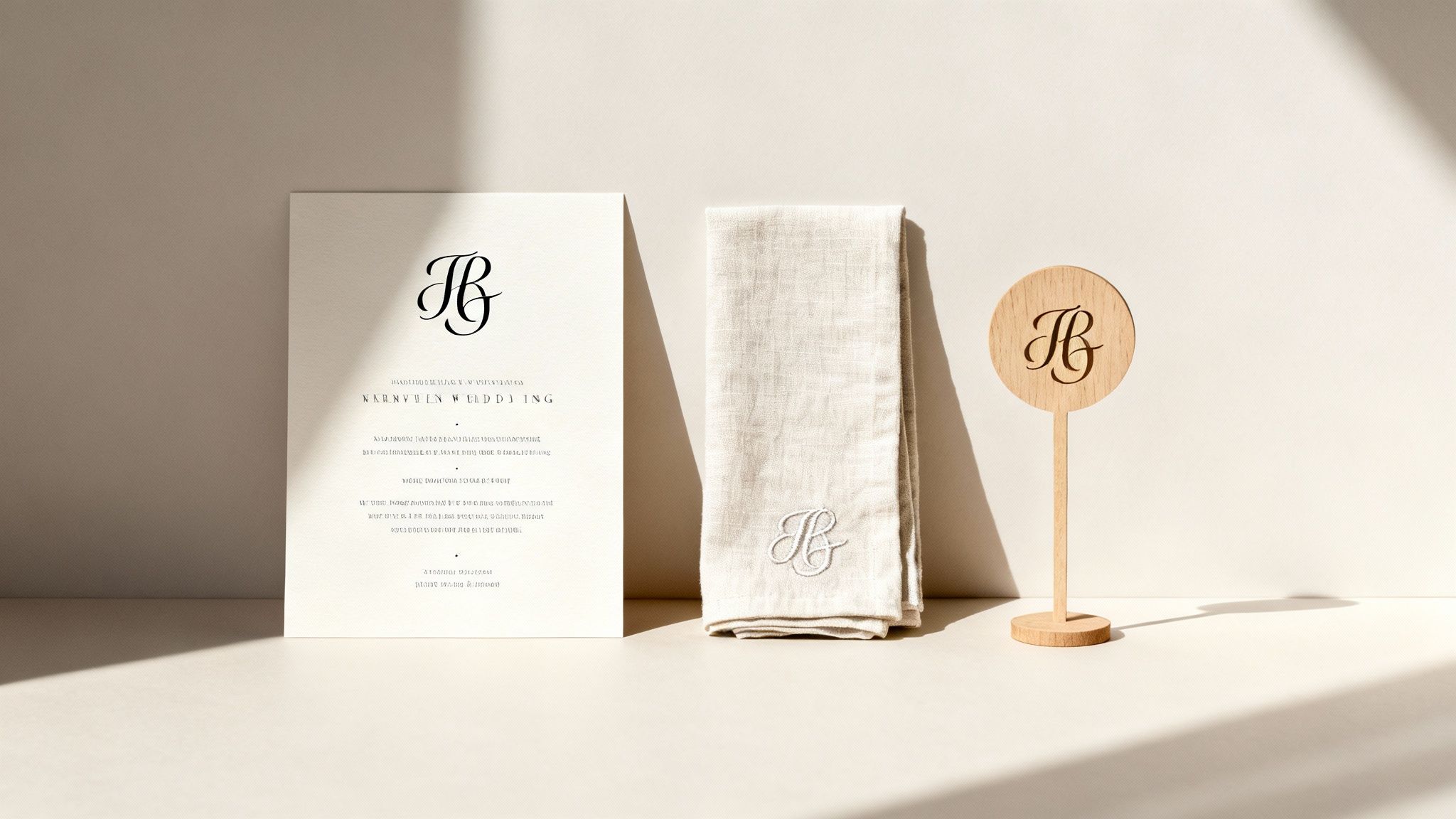 A custom monogram projected onto the dance floor at a wedding reception.