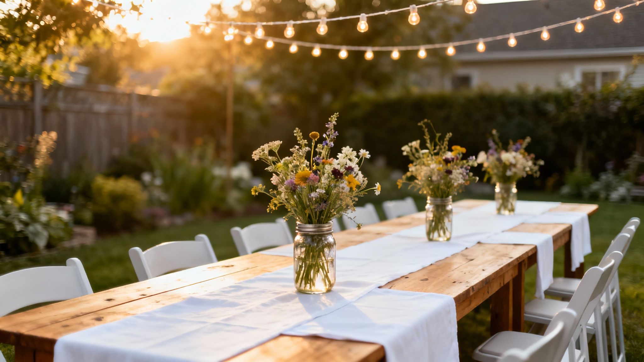 Backyard or Garden Wedding Reception