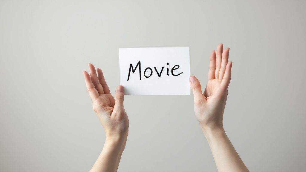 A group of friends laughing while playing Charades at a party