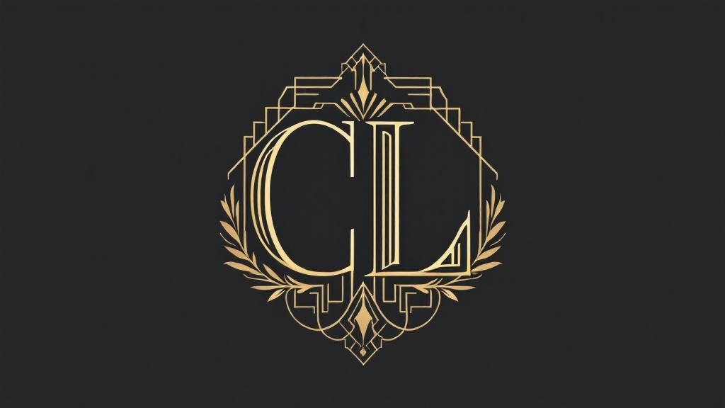 Vintage Art Deco Monogram
