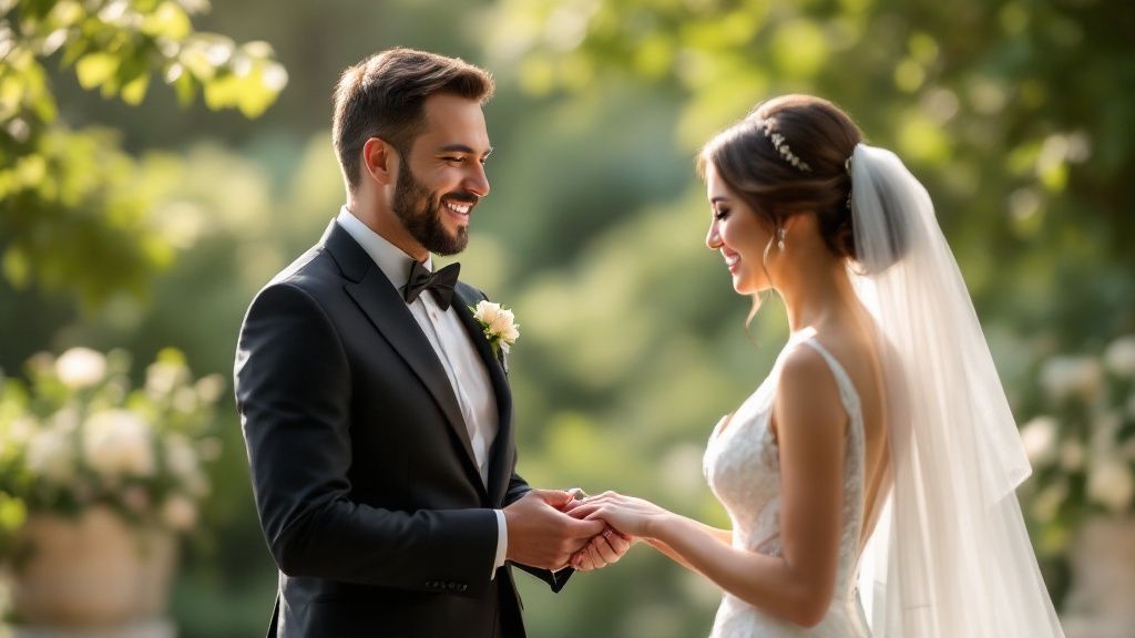 Image of Couple with Officiant