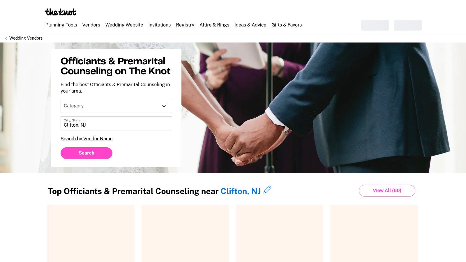 The Knot's Wedding Officiant Directory