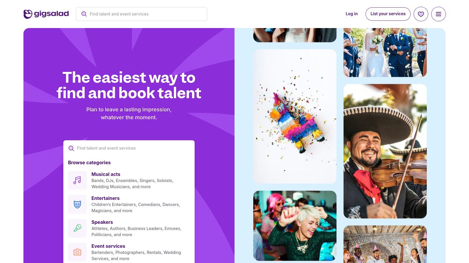 GigSalad – Event Entertainment Marketplace with Booking Protection