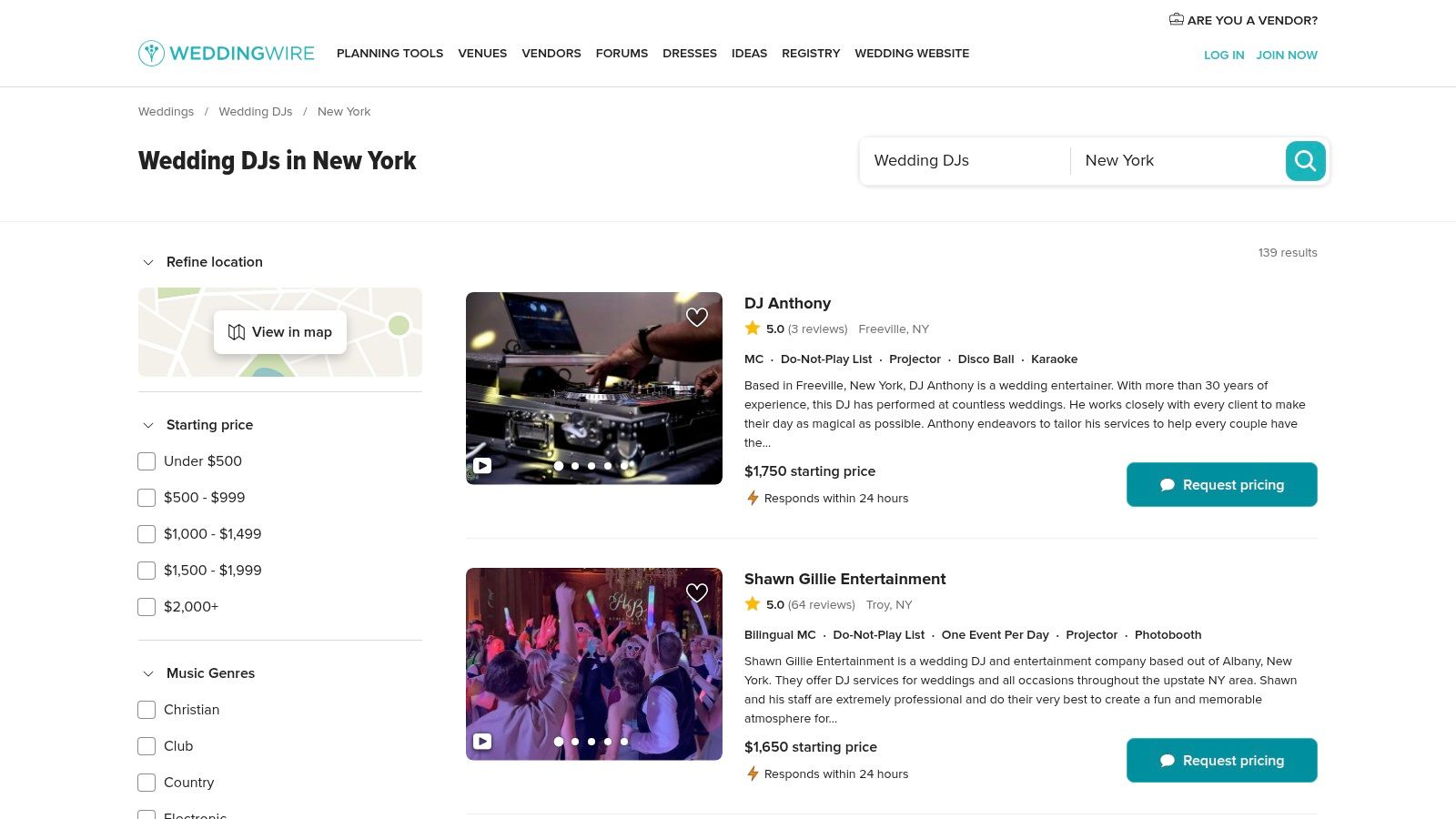 WeddingWire – DJ Reviews and Booking Leads