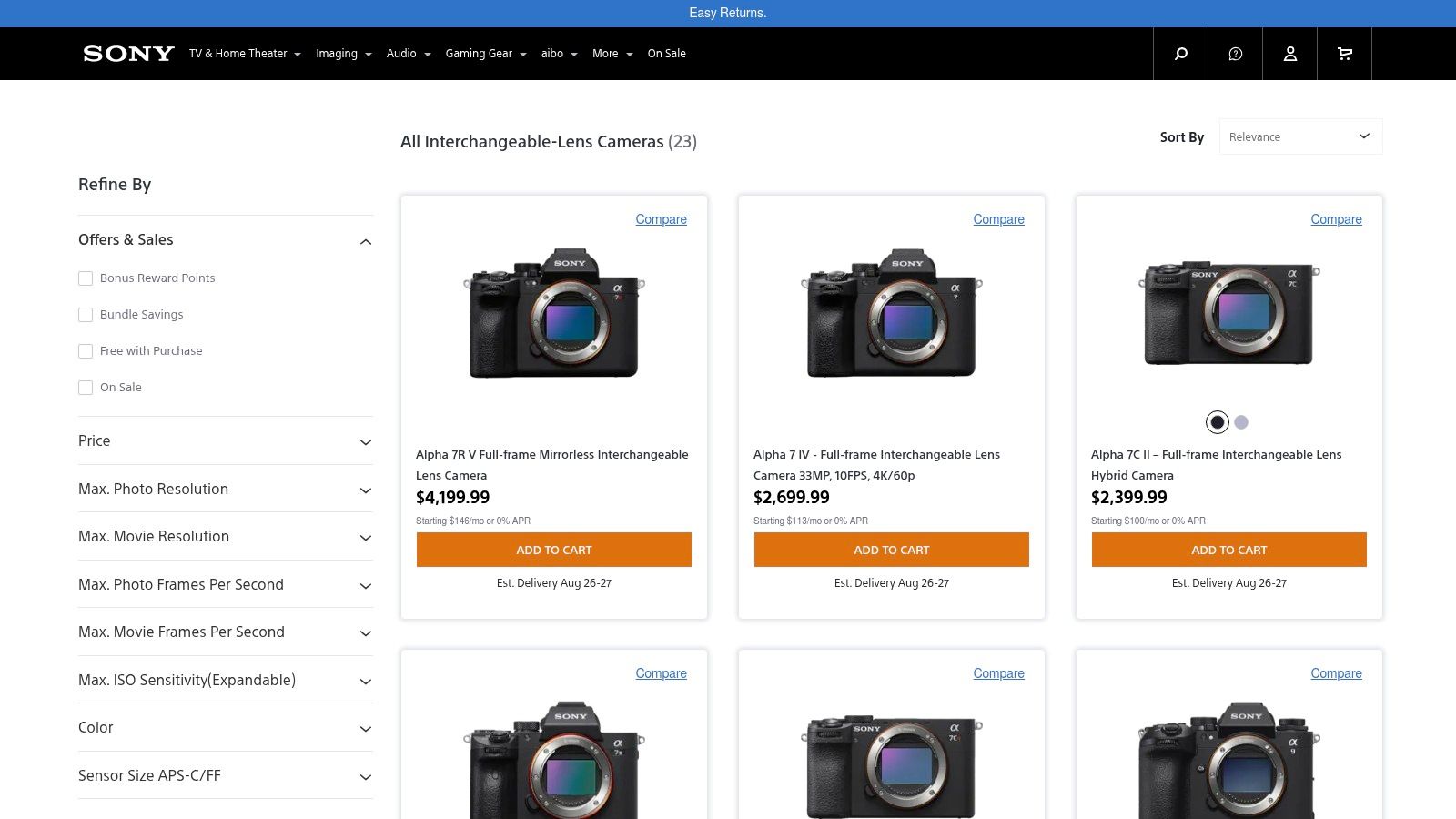 Sony Electronics (Alpha Store)