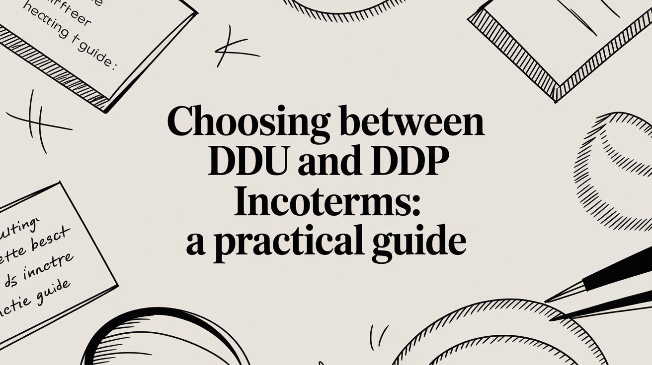 Choosing Between ddu and ddp incoterms: A Practical Guide
