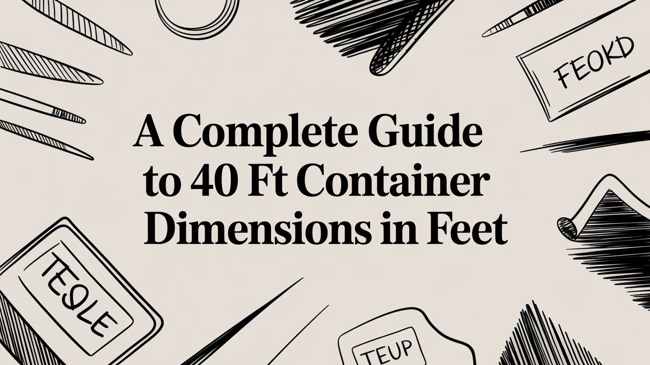 A Complete Guide to 40 ft Container Dimensions in Feet