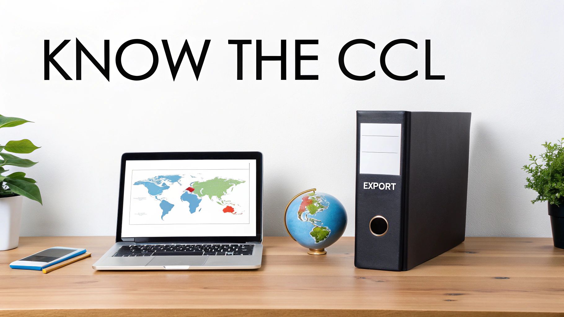 A logistics manager reviewing a shipping manifest on a tablet in a well-lit warehouse with shelves of boxes in the background