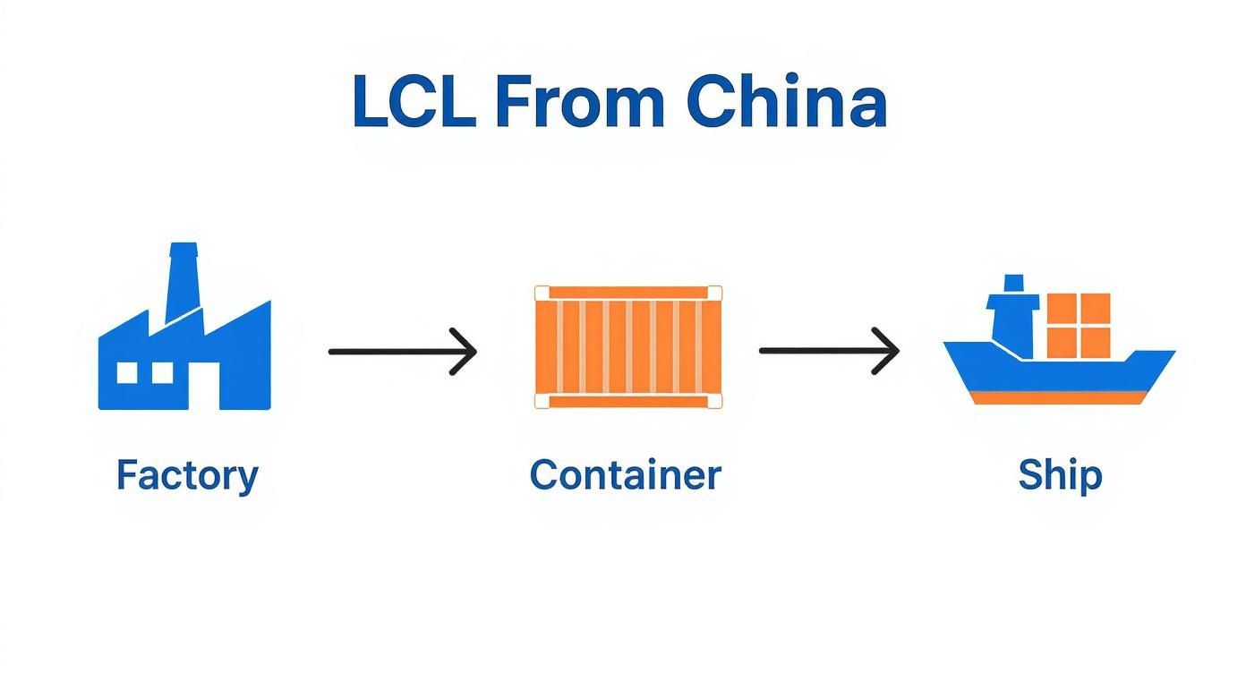 Infographic about less than container load shipping