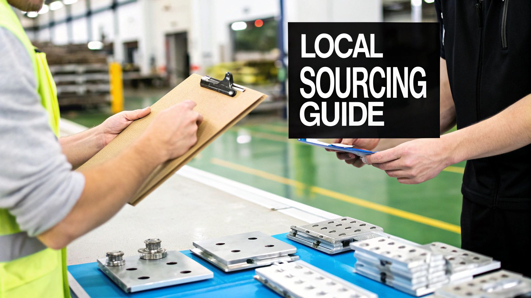 A group of professionals discussing product plans in a modern office with large windows overlooking a city skyline, representing a sourcing agent team in China.