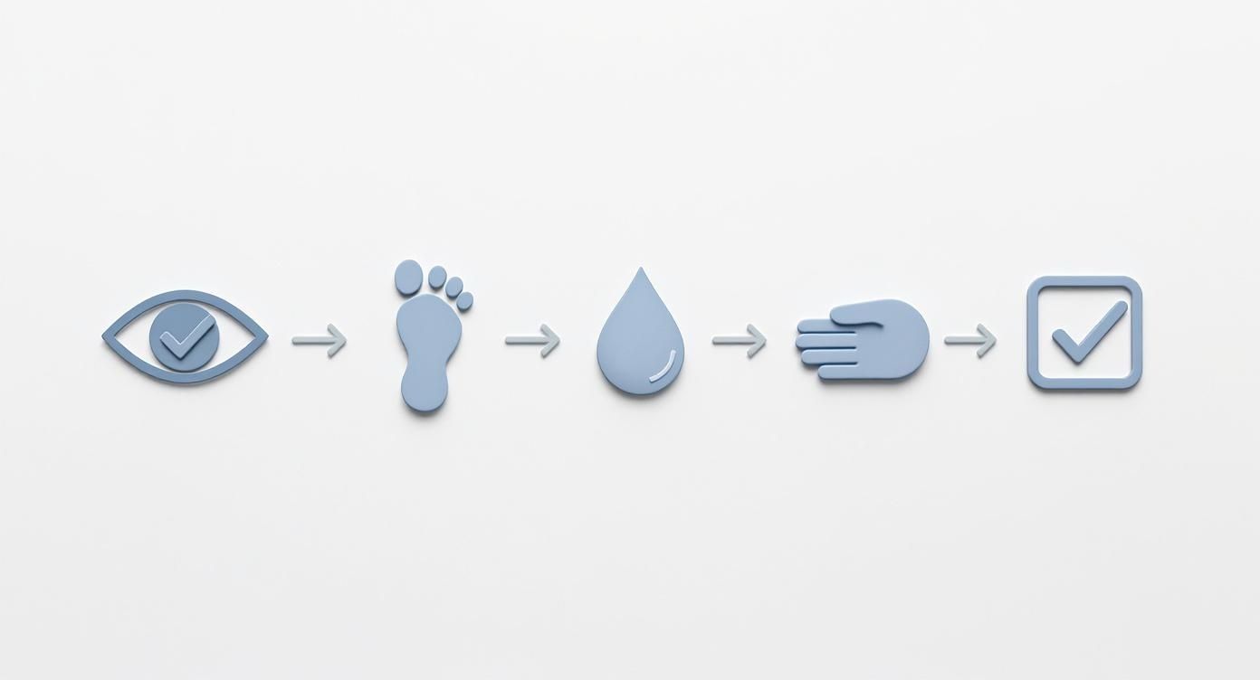 Infographic about how to be present