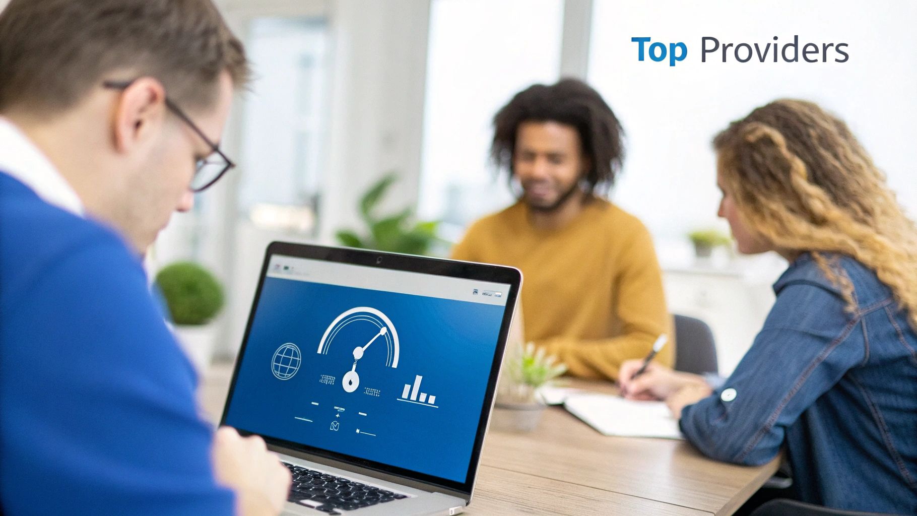A provider summary showing different internet service options.