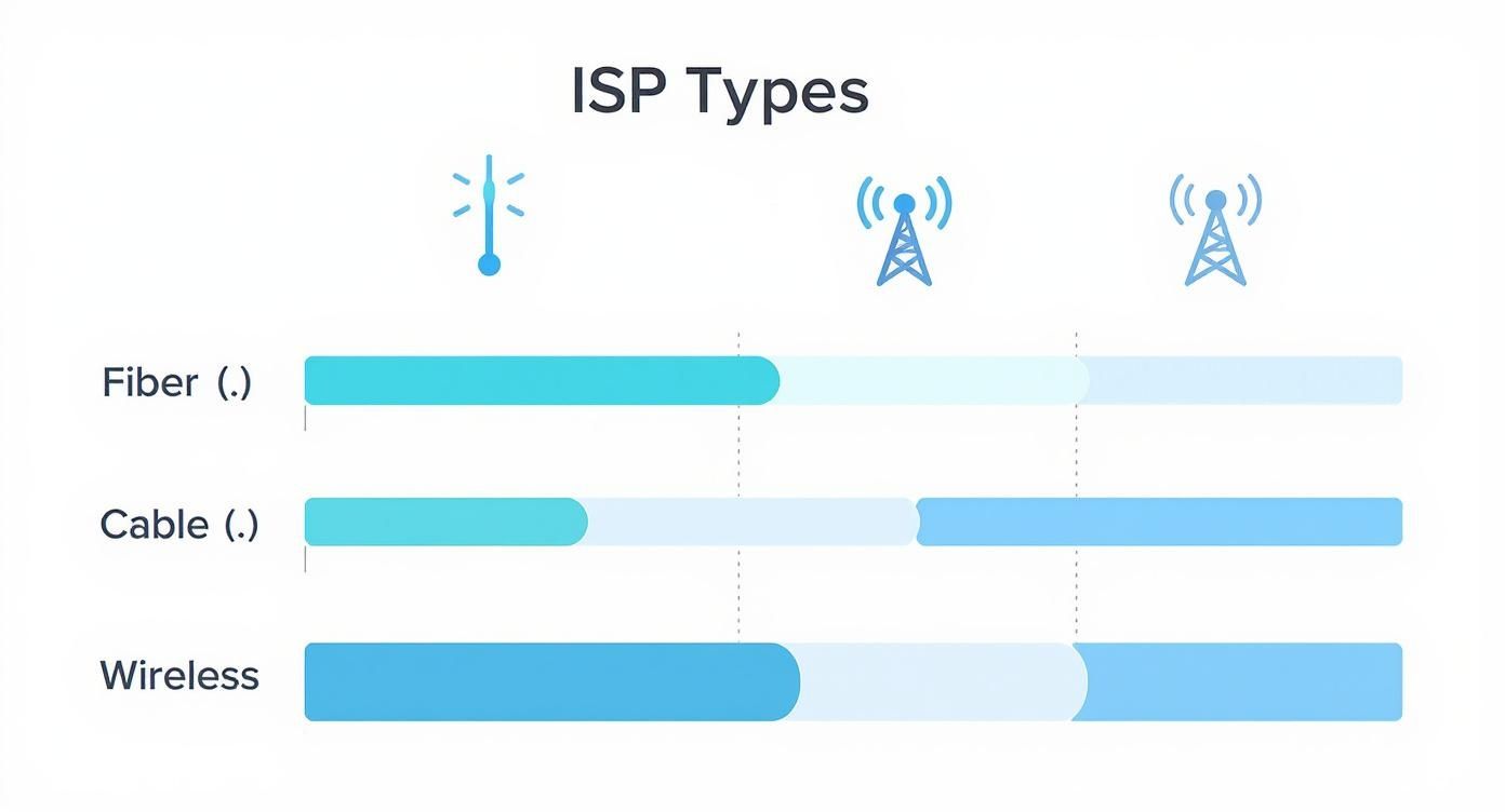 Infographic about best business internet providers