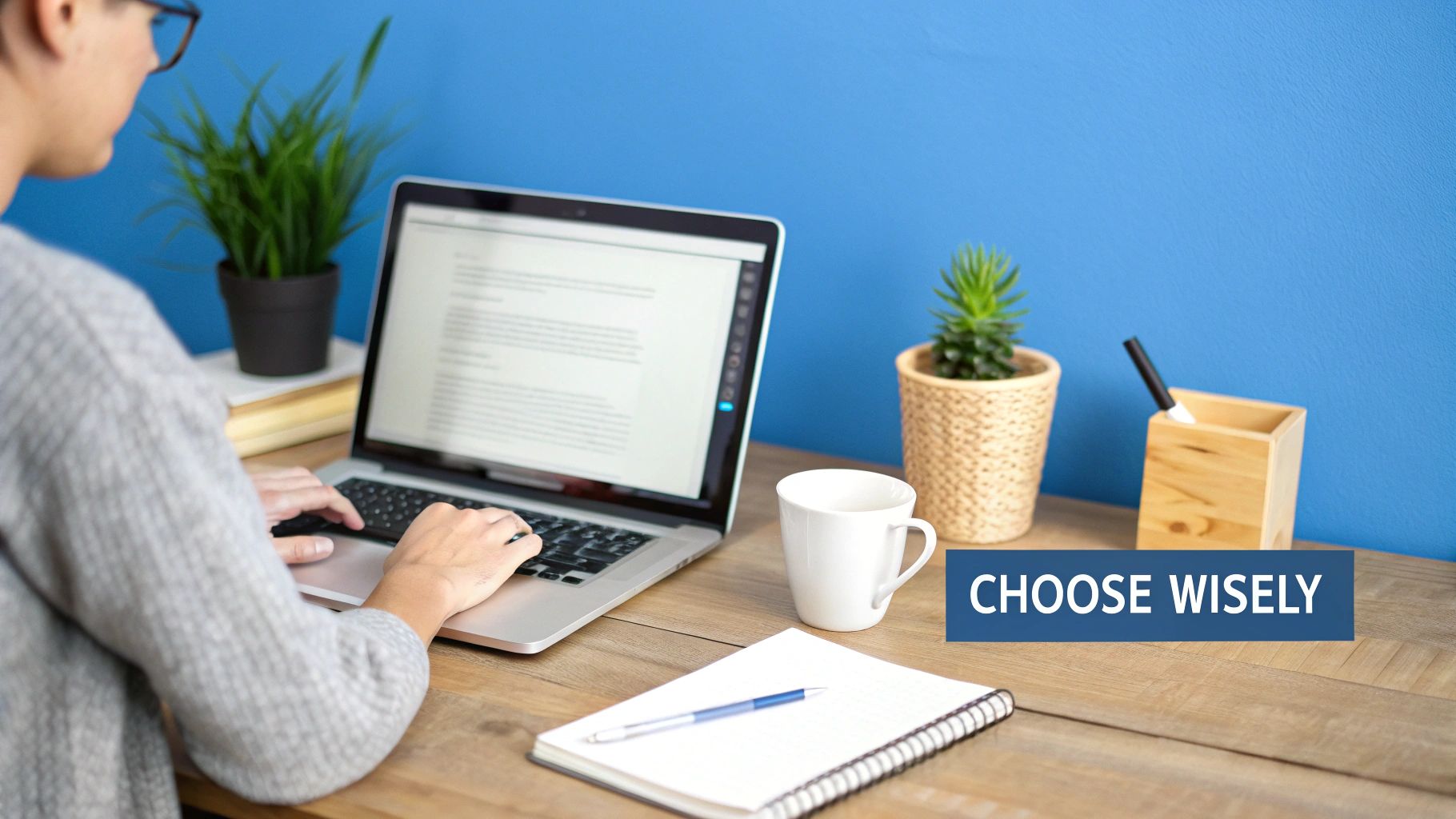 A person comparing internet service provider options on a laptop screen