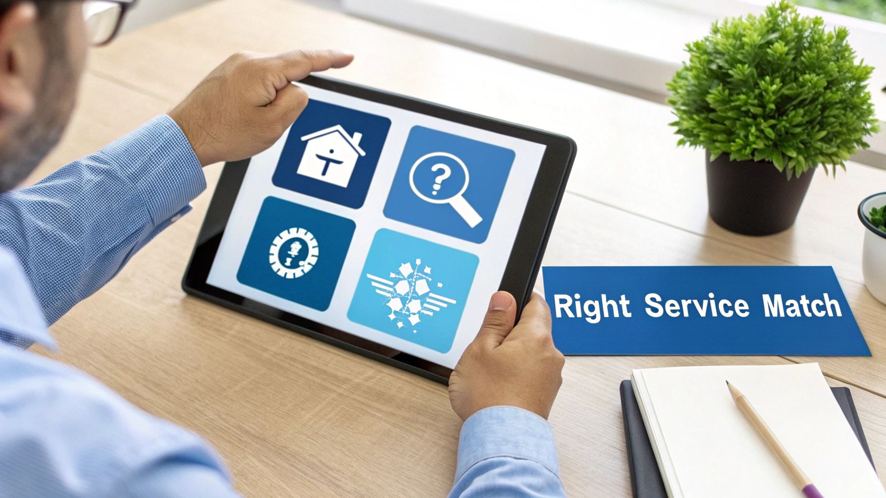 A team collaborating in a modern office, representing a business that has chosen the right internet provider.